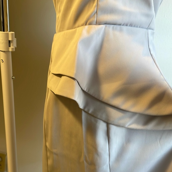 H&M Strapless Lined Dress with Peplum detail. Size 10, Color Grey - Picture 8 of 16